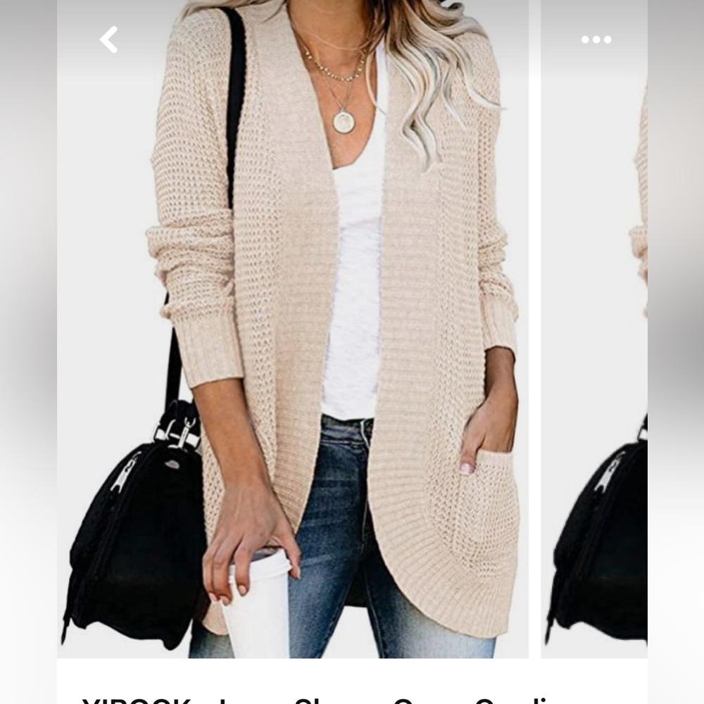 YIBOCK Cream Cardigan